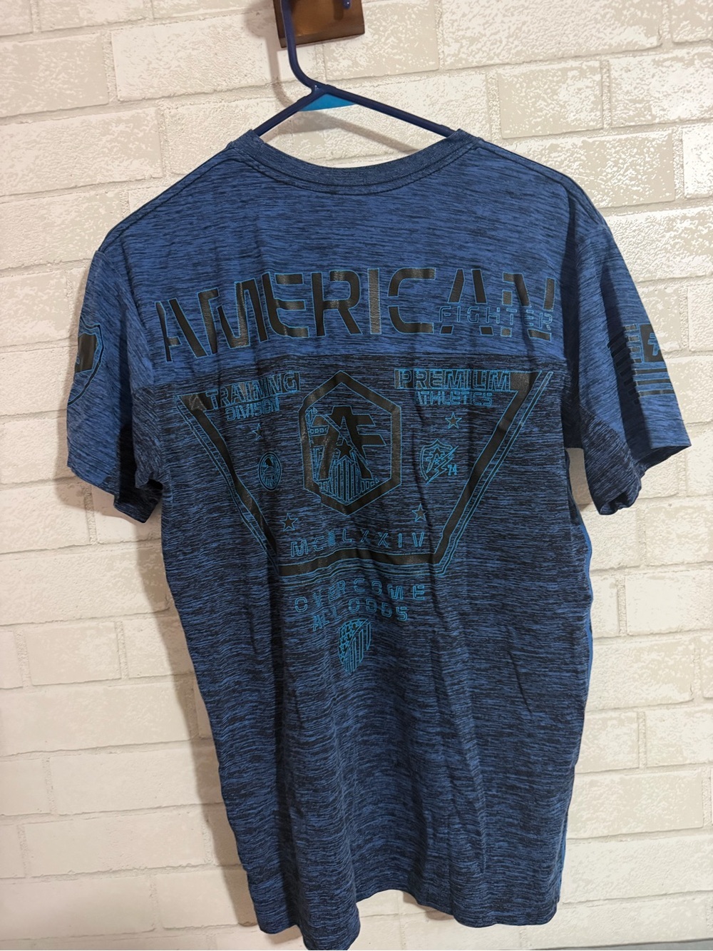 American Fighter Buckle heather blue men’s T-shirt size medium #1740